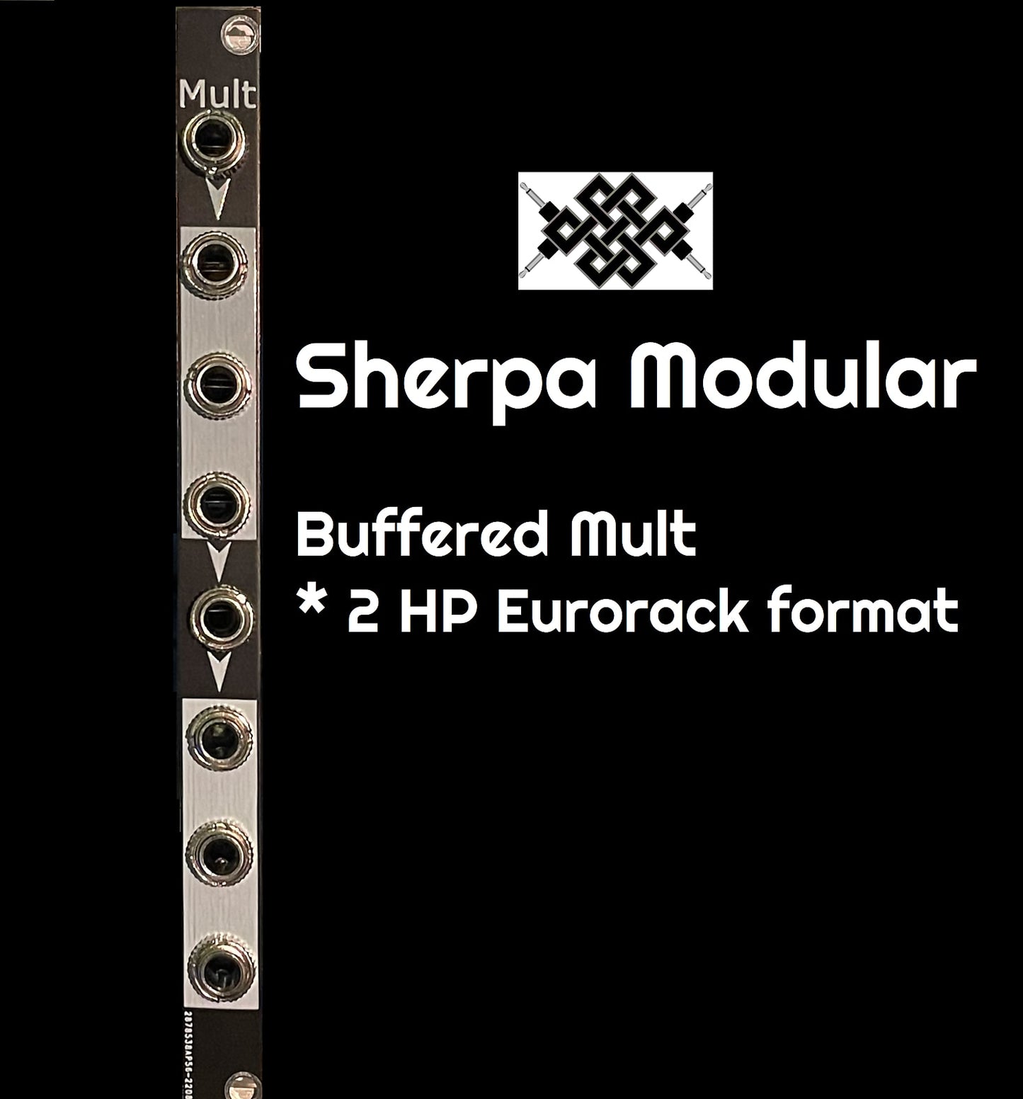 Sherpa Modular Buffered Multiple Eurorack CV and audio utility module, front view